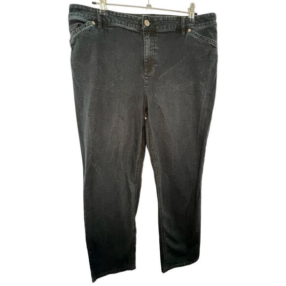 J.Jill Black Slim Ankle Length Straight Leg Jeans - Picture 1 of 5